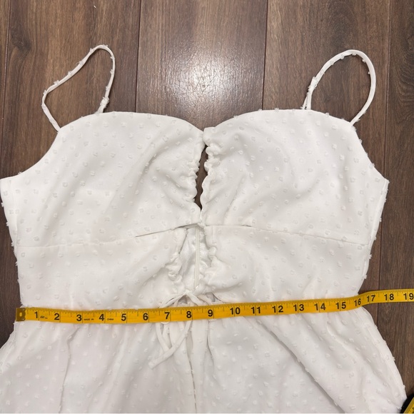 Park & Fifth White Swiss Dot Maxi Slip Dress - Picture 4 of 13